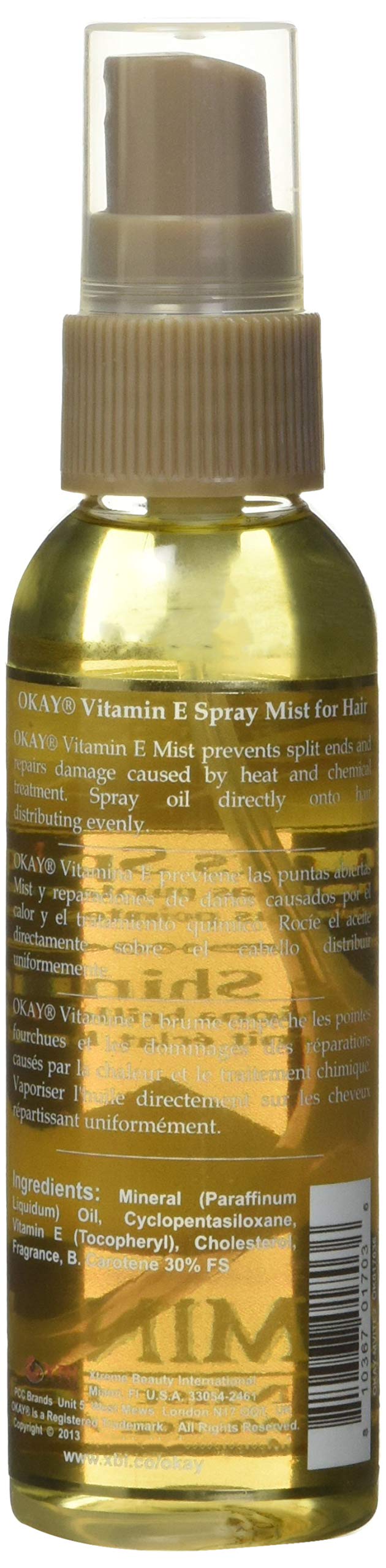 Okay Mist Hair Spray with Vitamin E Oil, 2 Ounce