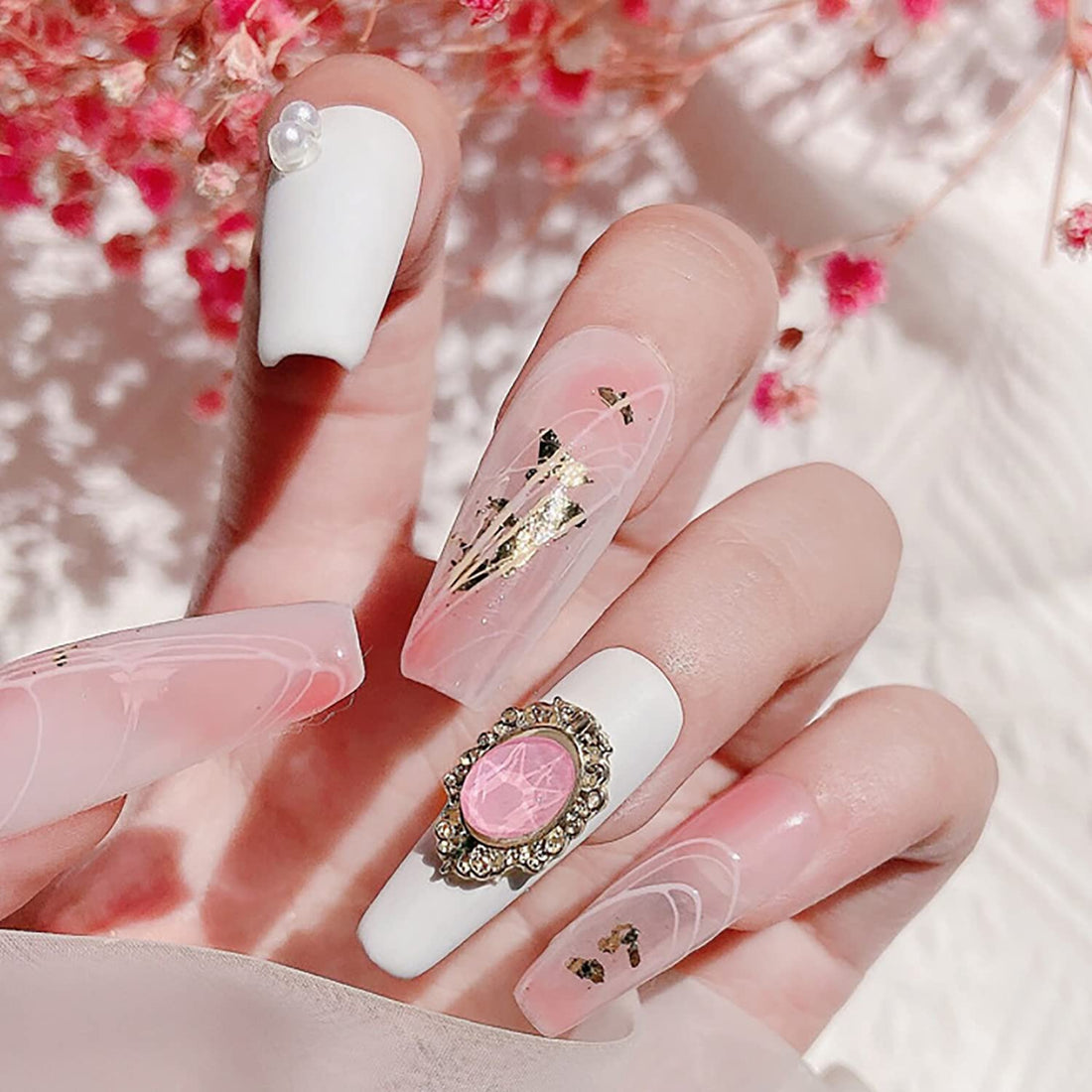 SILPECWEE 60pcs Retro Nail Charms Metal Punk Nail Jewels Engraved Nail Frame Charms for Nails 3D Nail Art Charms Flat-Back Nail Studs Nail Art Decoration for DIY Craft