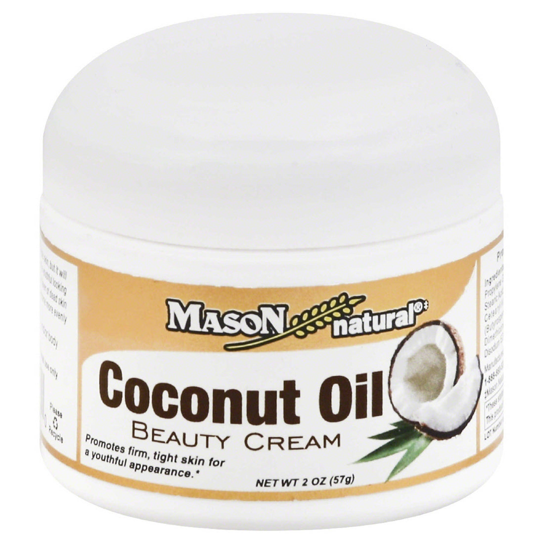 Mason Naturals Coconut Oil Beauty Cream 2 Oz Cream