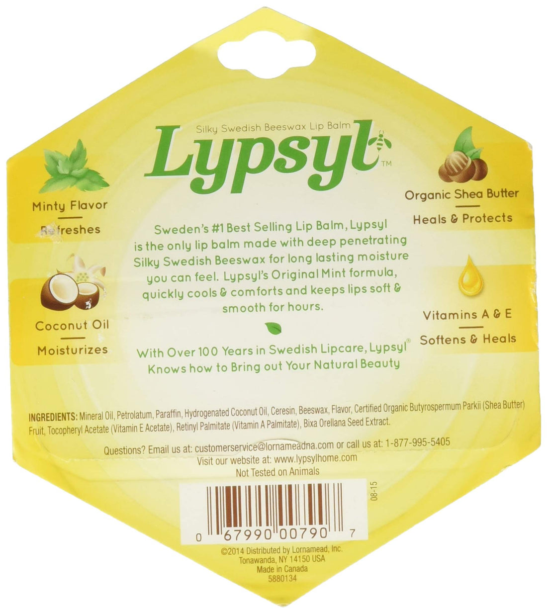 Lypsyl Intense Protection Original Mint, Lip Balm 0.10 oz