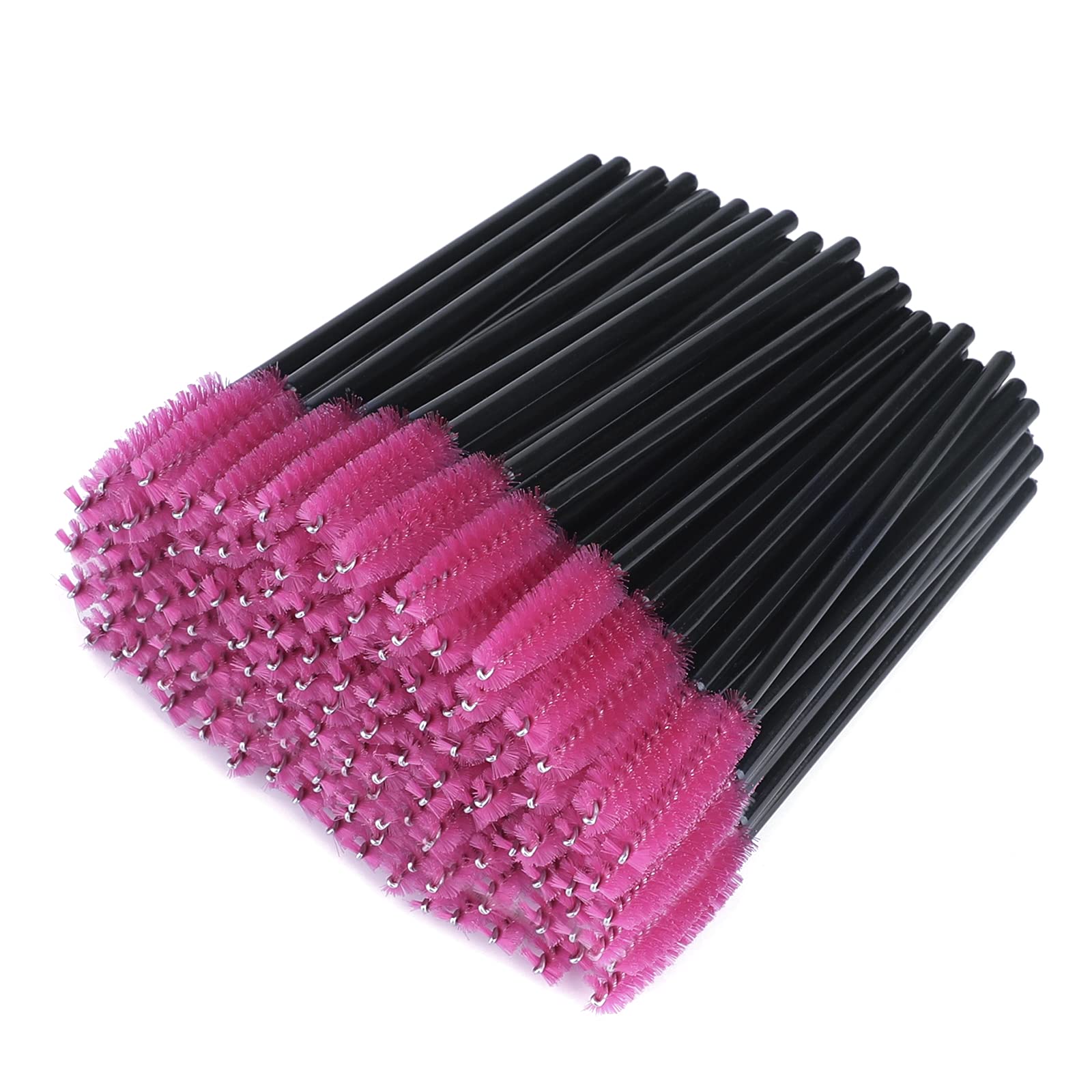 G2PLUS 300PCS Eyelash Brush, Disposable Eyelash Mascara Brushes Wands Applicator Tools Makeup Brush Kits, Eyelash Spoolies Eyelashes Brush for Eyelash Extensions and Eyebrow Brush (Red)