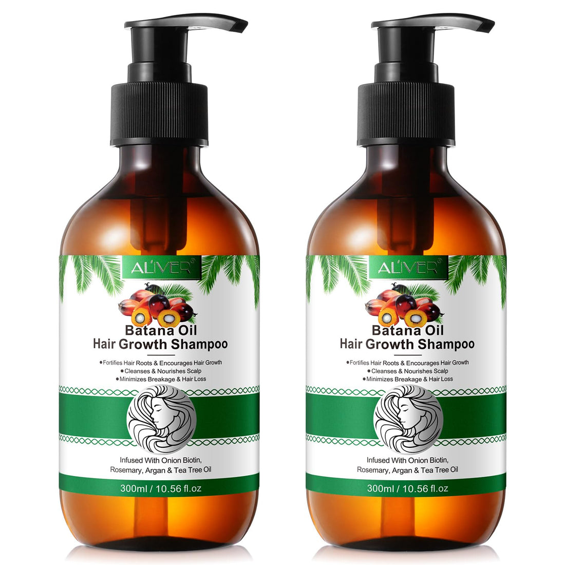 Batana Oil Shampoo and Conditioner Set, Raw Batana Oil for Hair Growth Shampoo and Conditioner with Biotin, Routine Shampoo and Conditioner for Women Men Hair Loss and Thinning, 2x10.56 Fl Oz