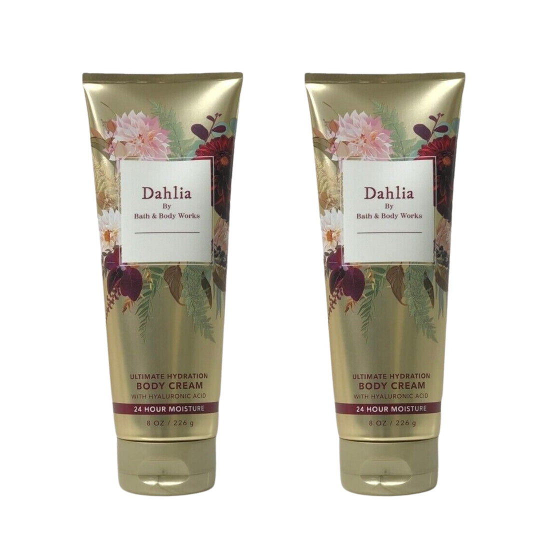 Bath and Body Works Gift Set of of 2 - 8 oz Body Cream - (Dahlia), Multicolor