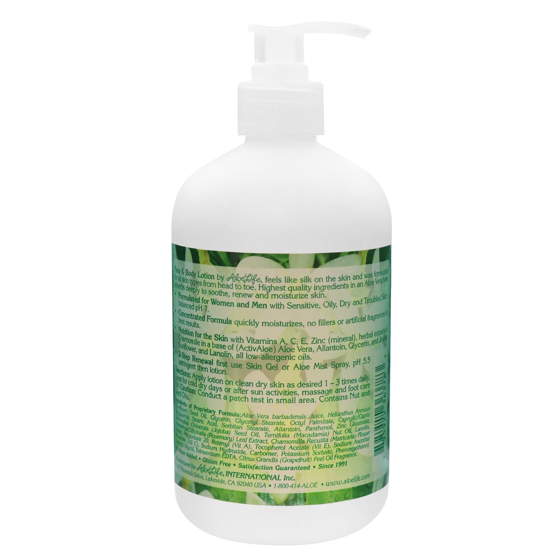 Aloe Life Face and Body Lotion, 16 Ounce