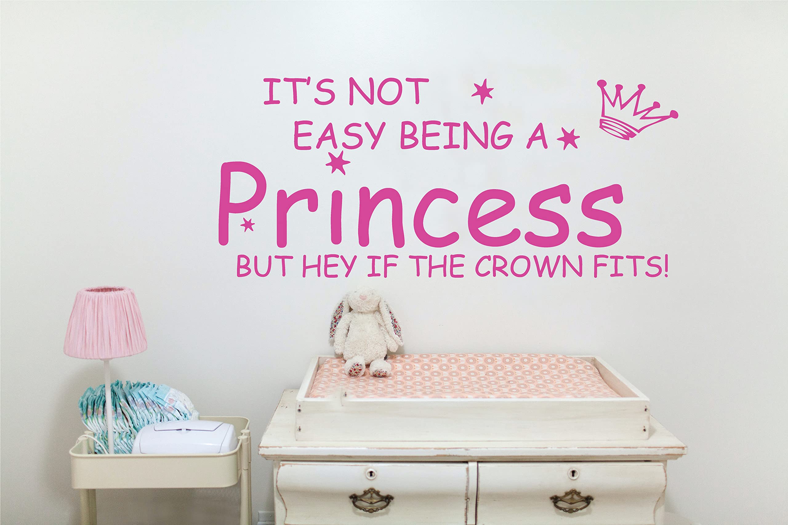 NOT Easy Being A Princess Girl Wall Quote Sticker Graphic Vinyl Home Kid décor