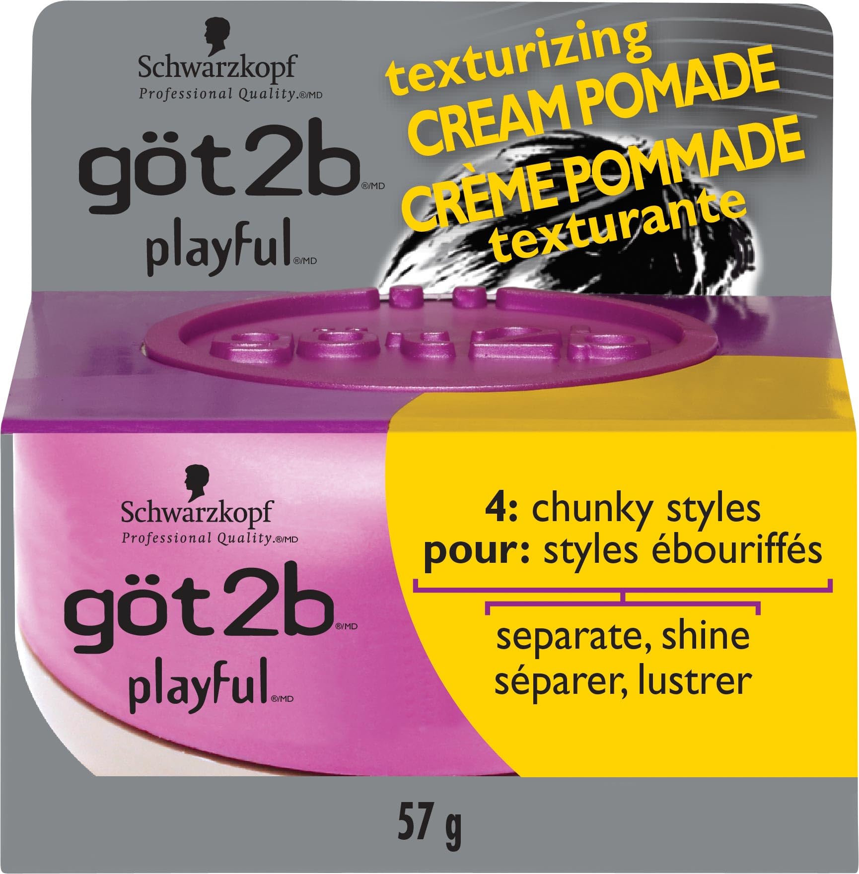 Got2b Playful Texturizing Crème Pomade, 2-Ounce (Pack of 2)