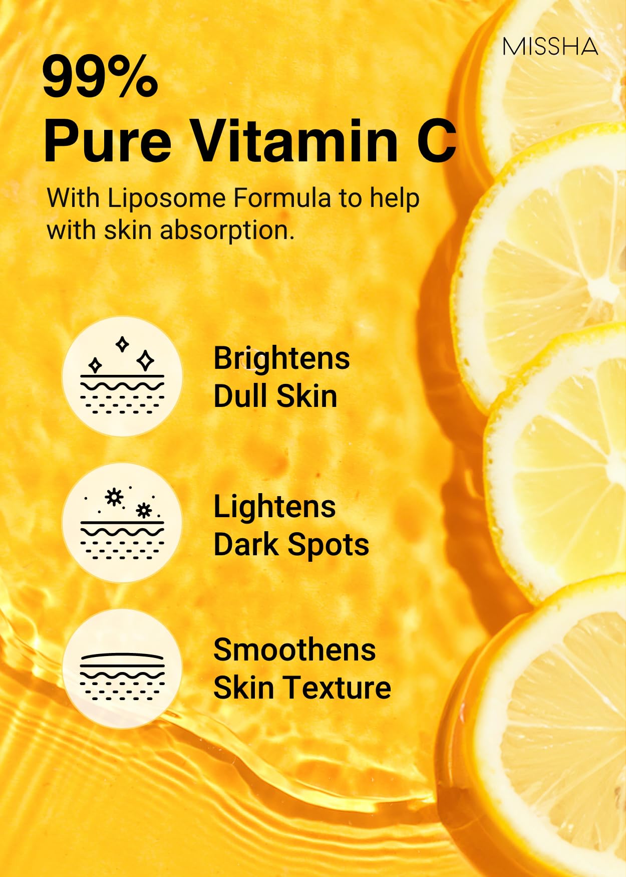 MISSHA Vita C Tone Up Ampoule Toner Pads (80 pads) Exfoliating Pads, Spot Treatment Pads with Vitamin C, Hyaluronic Acid, Collagen, Hydrating