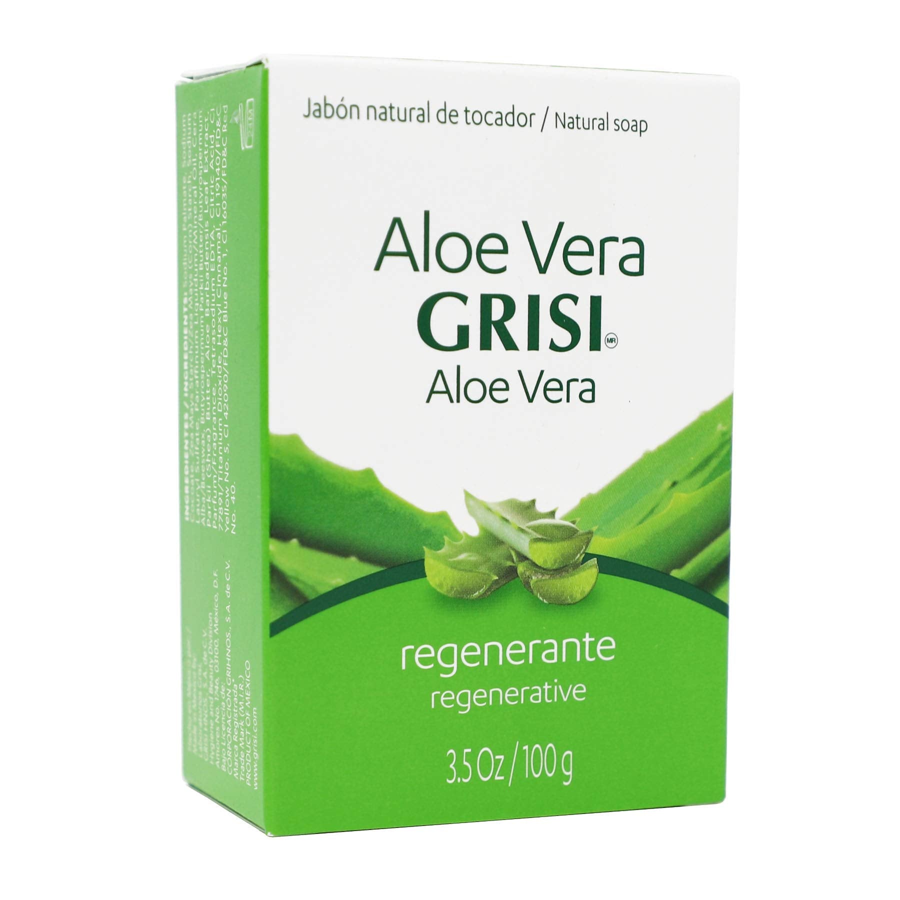 6pk - Aloe Vera Soap - Jabon de S ¡vila - Grisi (3.5 Oz. X 6 Units)