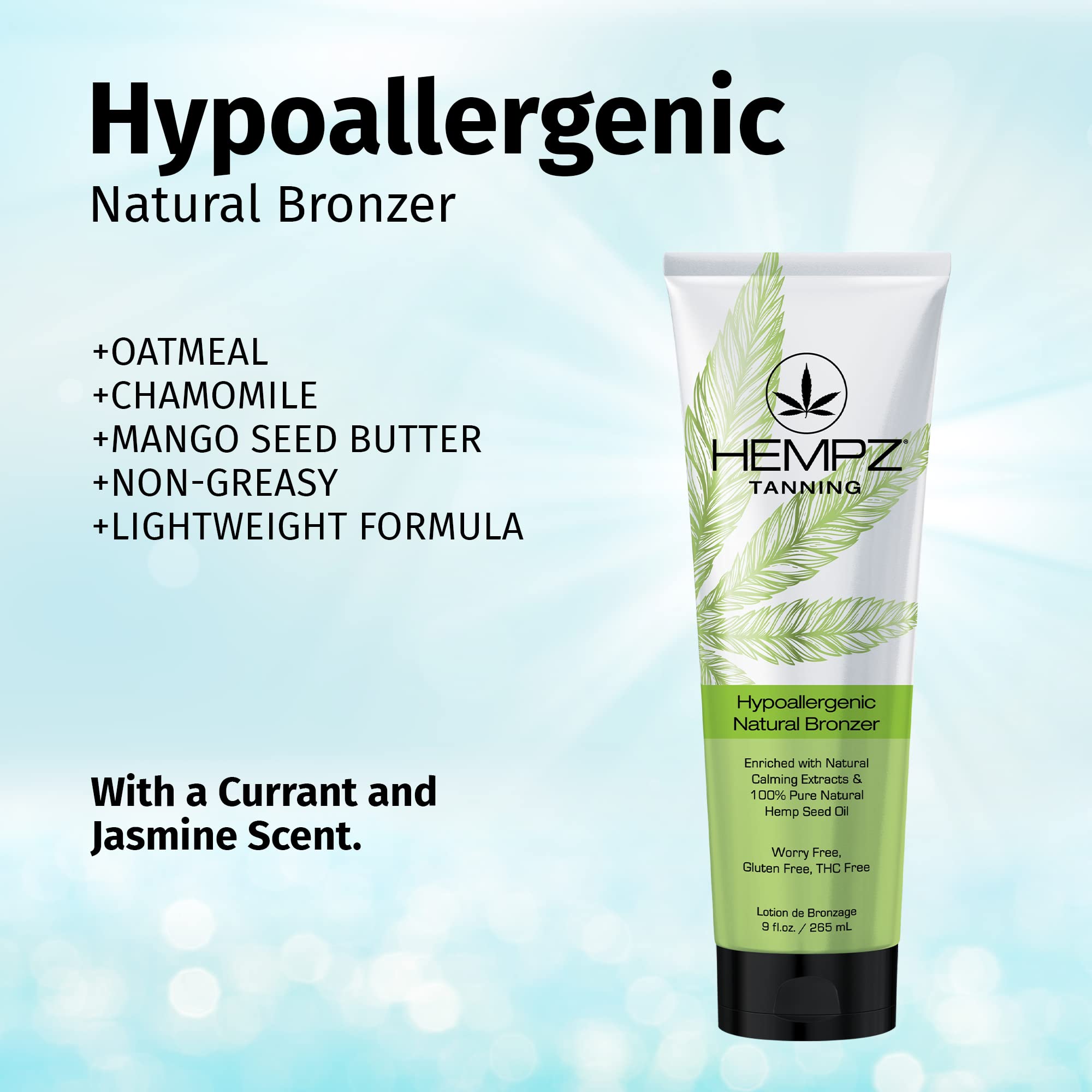 Hempz Hypoallergenic Natural Bronze 100% Natural Hemp Seed Oil 9z