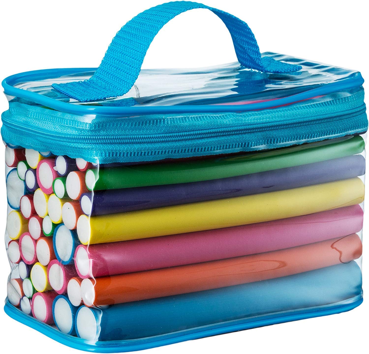 Tifara Beauty Salon Heatless Flexible Hair Rollers Curlers 42-pack 7 Soft Foam Flexi Twist Curling Rods for Short Long Hair