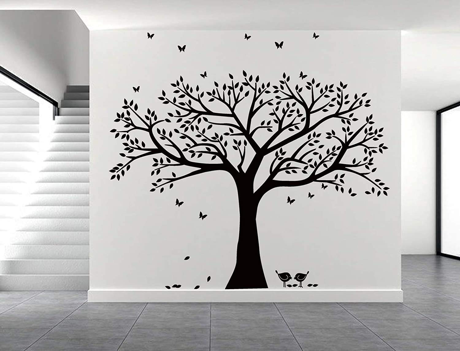 Giant Family Tree Wall Decals Bird Stickers Decals Branches Wall Stickers for Living Room Nursery Room Wall Decor