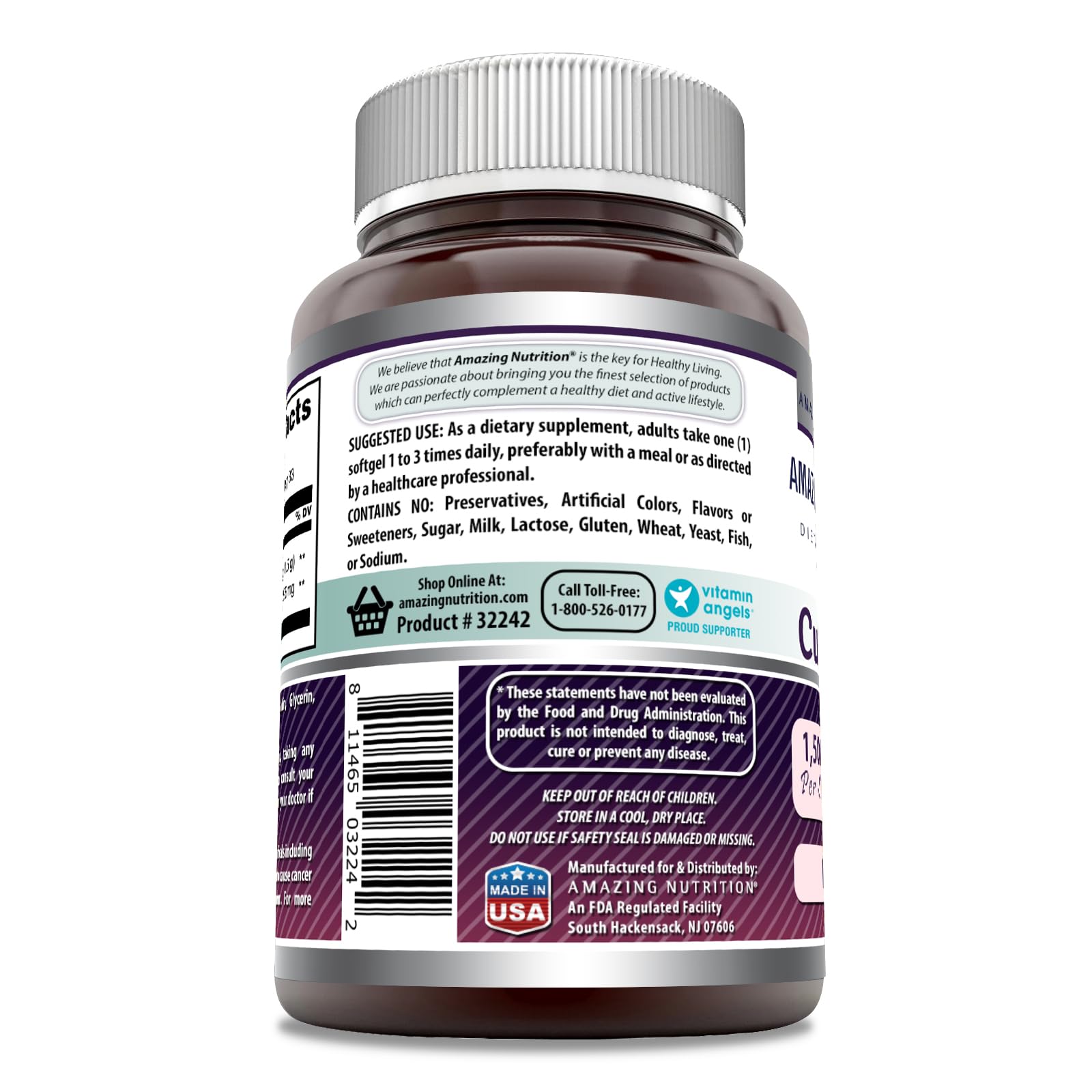 Amazing Formulas Black Currant 1500 Mg Per Serving | 100 Softgels | with GLA (Gamma-Linolenic Acid) | Non-GMO | Gluten Free