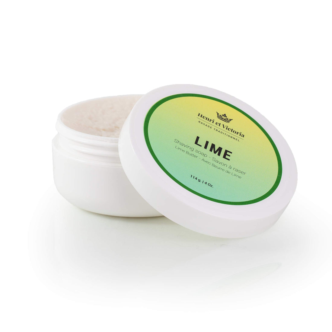 Lime Shaving Soap | Henri Et Victoria Shaving Cream For Men |Moisturizing, Ultra Glide, Cushioning, Easy Lather, Prevent Razor Burn And Dry Skin | 114 G (4 Oz)