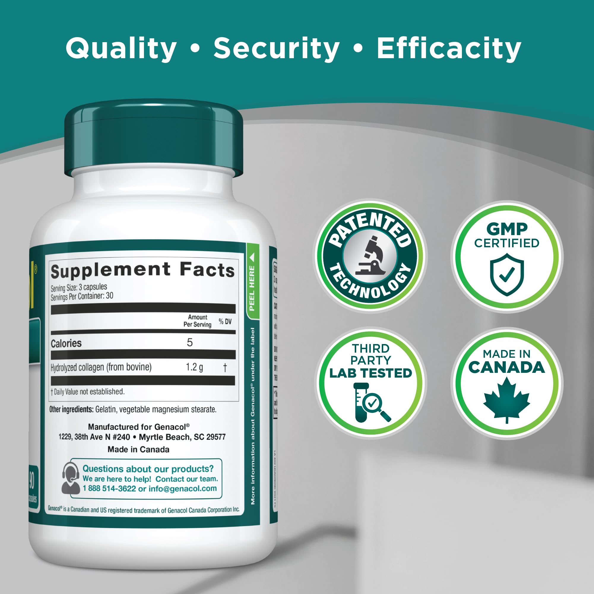 Genacol Hydrolyzed Collagen Joint Health Supplement for Men & Women Patented Technology for Joint Support | Gluten-Free, Non-GMO | Colageno Hidrolizado Original 90 Capsules