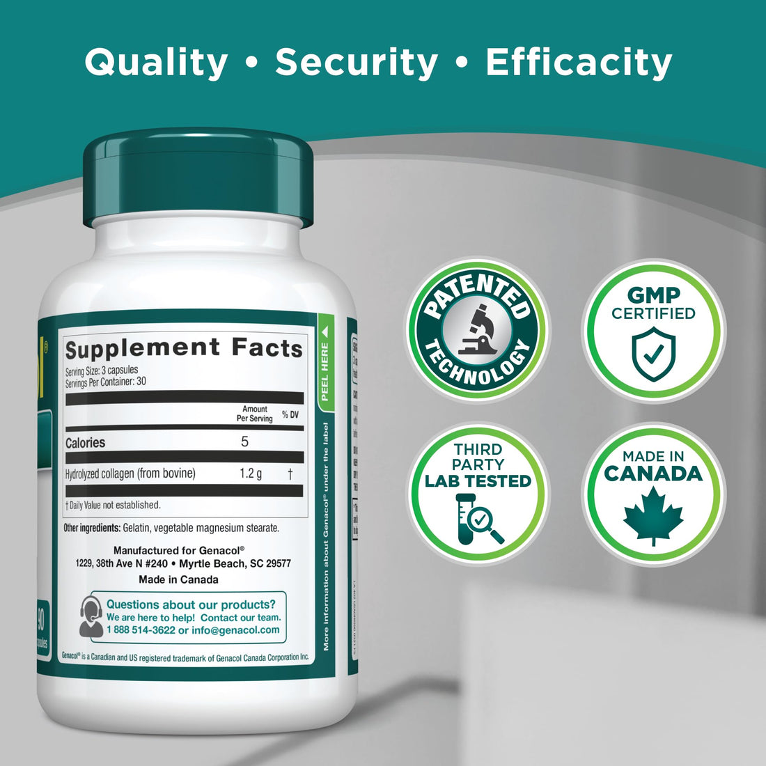 Genacol Hydrolyzed Collagen Joint Health Supplement for Men & Women Patented Technology for Joint Support | Gluten-Free, Non-GMO | Colageno Hidrolizado Original 90 Capsules