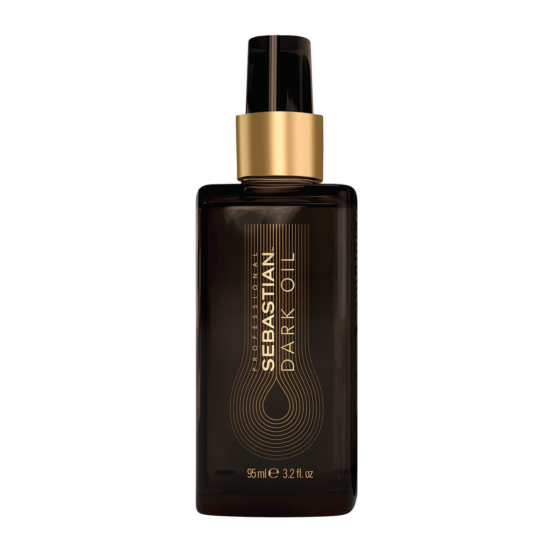 Sebastian Professional Dark Oil Hair Styling Oil | 95 ml | Lightweight Hair Styling Treatment | Cedarwood, Sandalwood & Argan Oils | For Glossy Hair Shine