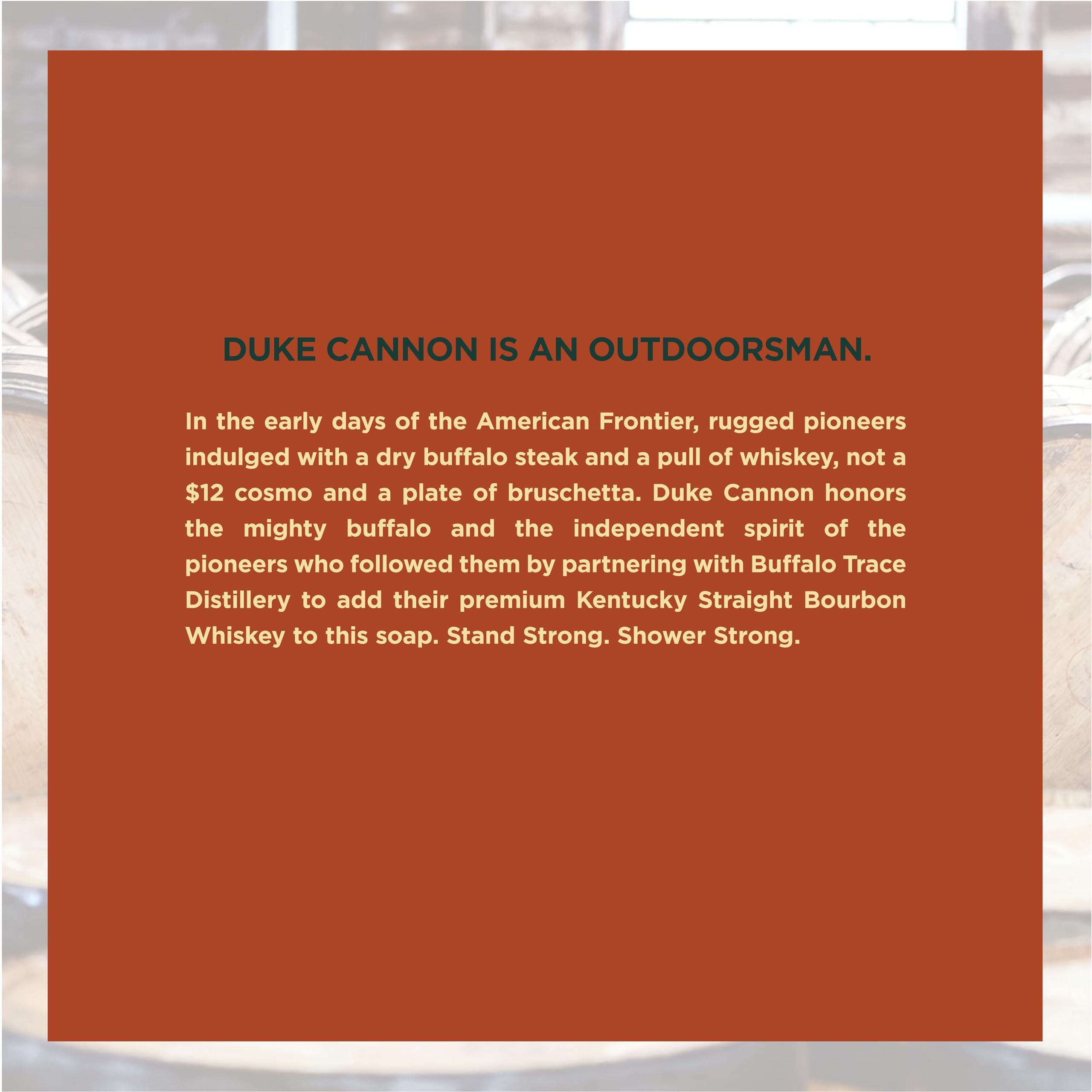 Duke Cannon Bourbon Soap - Buffalo Trace Kentucky Straight Bourbon Whiskey Bar Soap - Oak Barrel Scent, 10oz