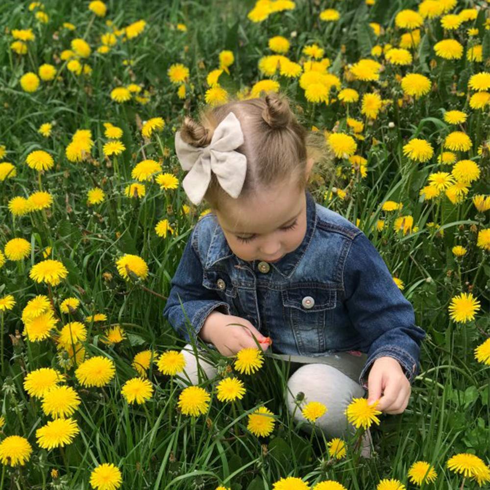 Original Linen Bow Hair Clips Girls Women Large Sailor Bows Baby and Mom Hair Bow Alligator Clips White Navy Neutral Bow