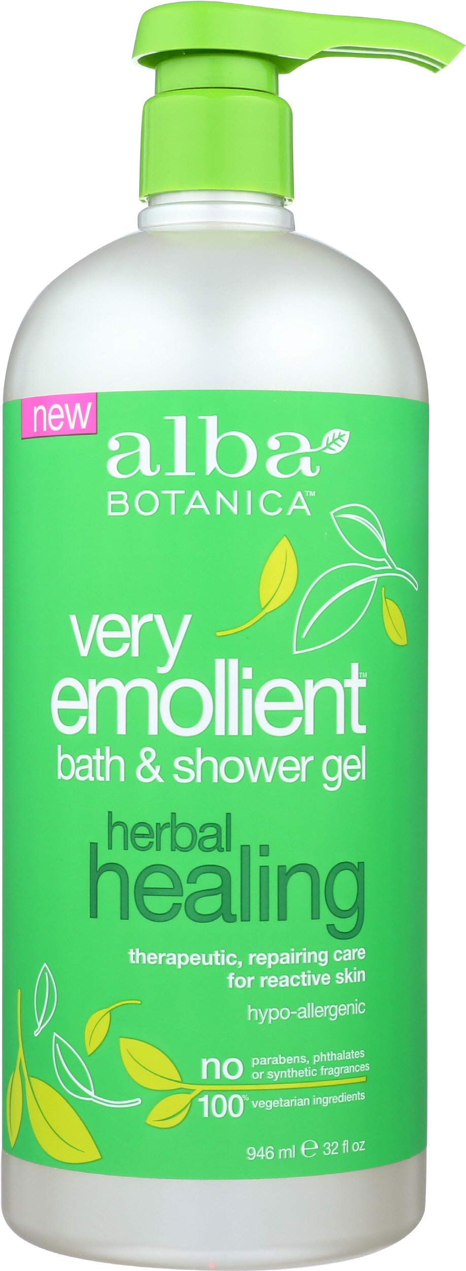 Alba Very Emollient Herbal Healing Bath Shower Gel 32Oz, Pack Of 1