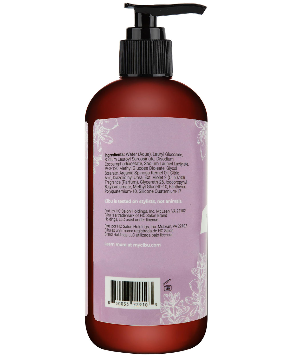 CIBU Platinum Brightening Shampoo 30016 Purple Formula Tones & Protects Blonde, Silver, Highlighted Colored Hair | Sulfate-Free Eliminates Brassy Tones | Restores Softness, Strength and Shine 350ml