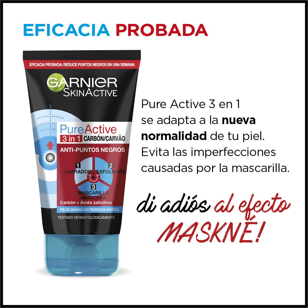 Pure Active Limpiador 3EN1 CARBÓN 150Ml