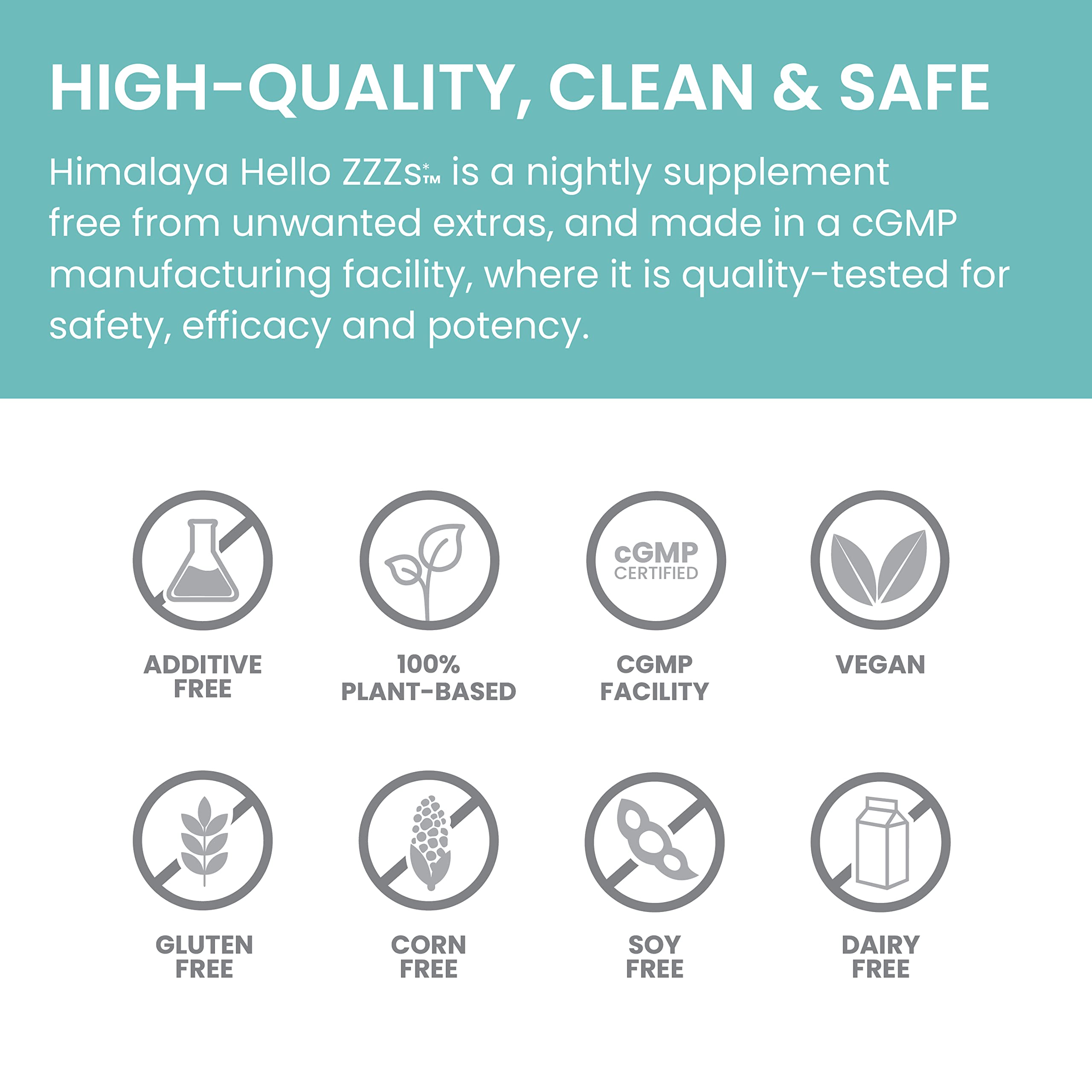 Himalaya Hello ZZZs with GABA, L-Theanine and Melatonin 3mg for Sleep Support and Occasional Sleeplessness, 60 Capsules, 2 Month Supply