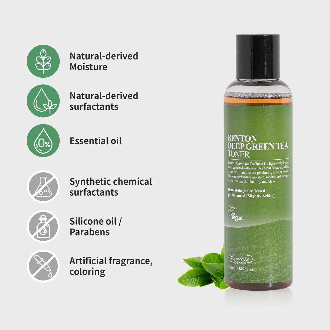 Benton, Deep Green Tea Toner, 5.07 fl oz (150 ml)