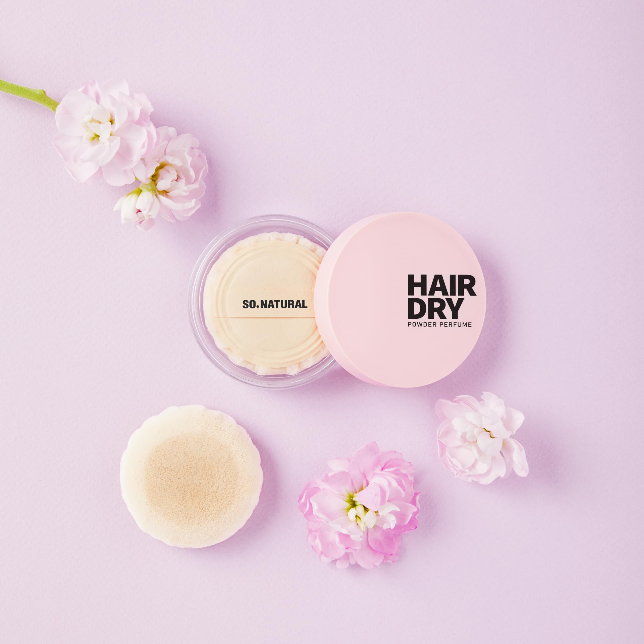 [So'natural Powder4room] Hair Dry Powder Perfume, 0.15 oz (4g) | A Floral Scent Powder Dry Shampoo | Dry Shampoo Powder | Korean Cosmetics | Hair Care | Dry Shampoo | Fresh Hair
