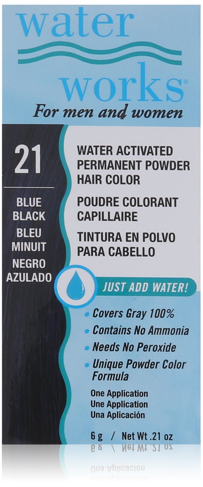 waterworks Permanent Powder Hair Color, Blue Black