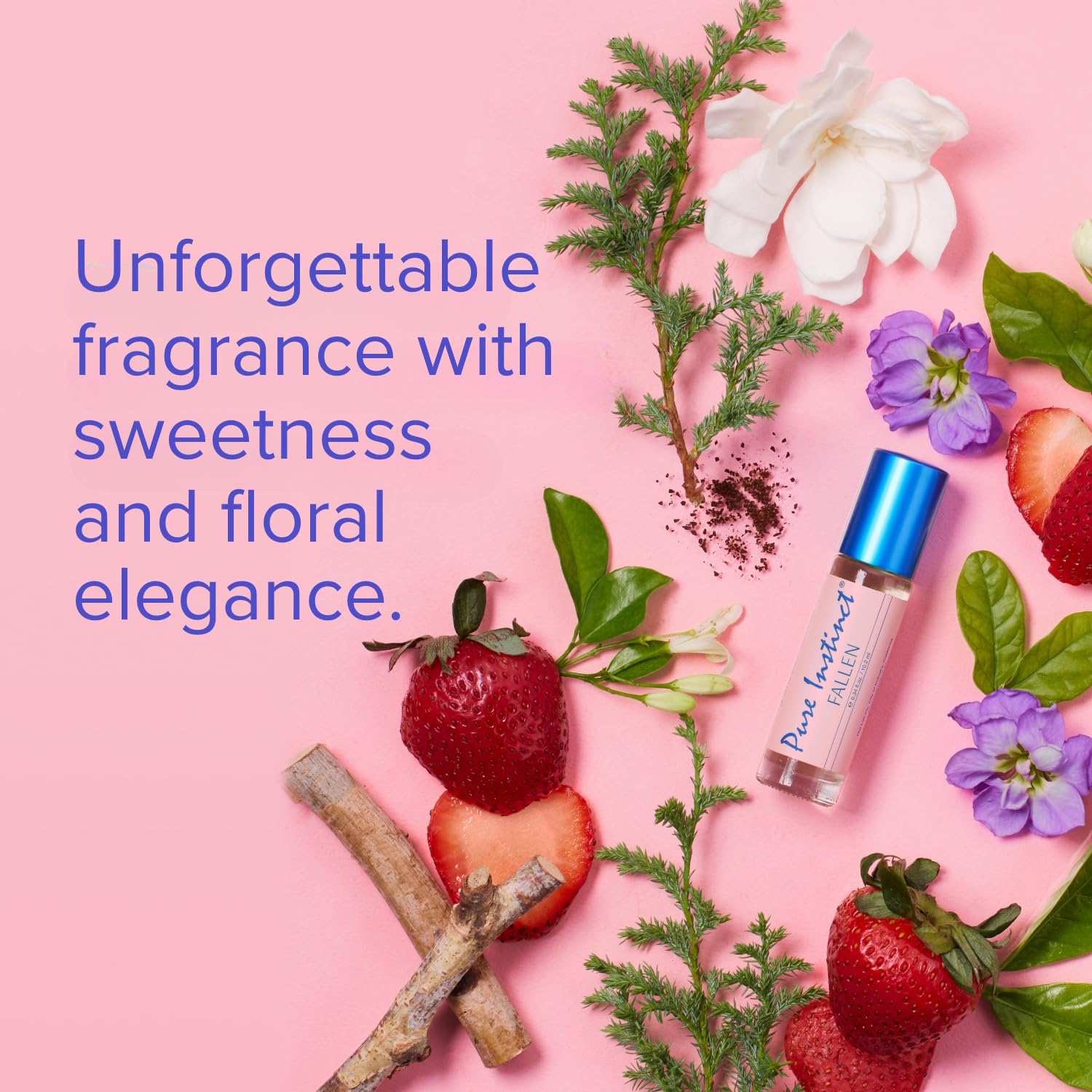 Pure Instinct FALLEN Roll-On The Original Pheromone Infused Body Oil Perfume Fragrance EDP Parfum - For Her Women - TSA Ready 0.34 fl oz