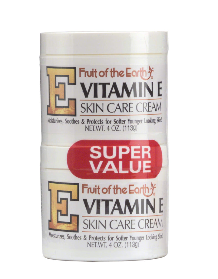 Fruit Of The Earth Bogo Cream Vitamin-E 4 Ounce Jar (118ml) (2 Pack)