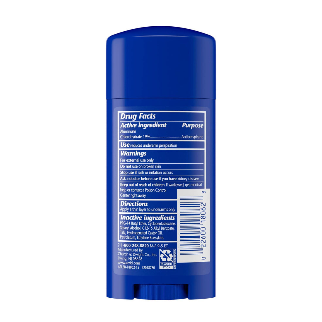 ARRID XX Anti-Perspirant Deodorant Solid Unscented 2.70 oz