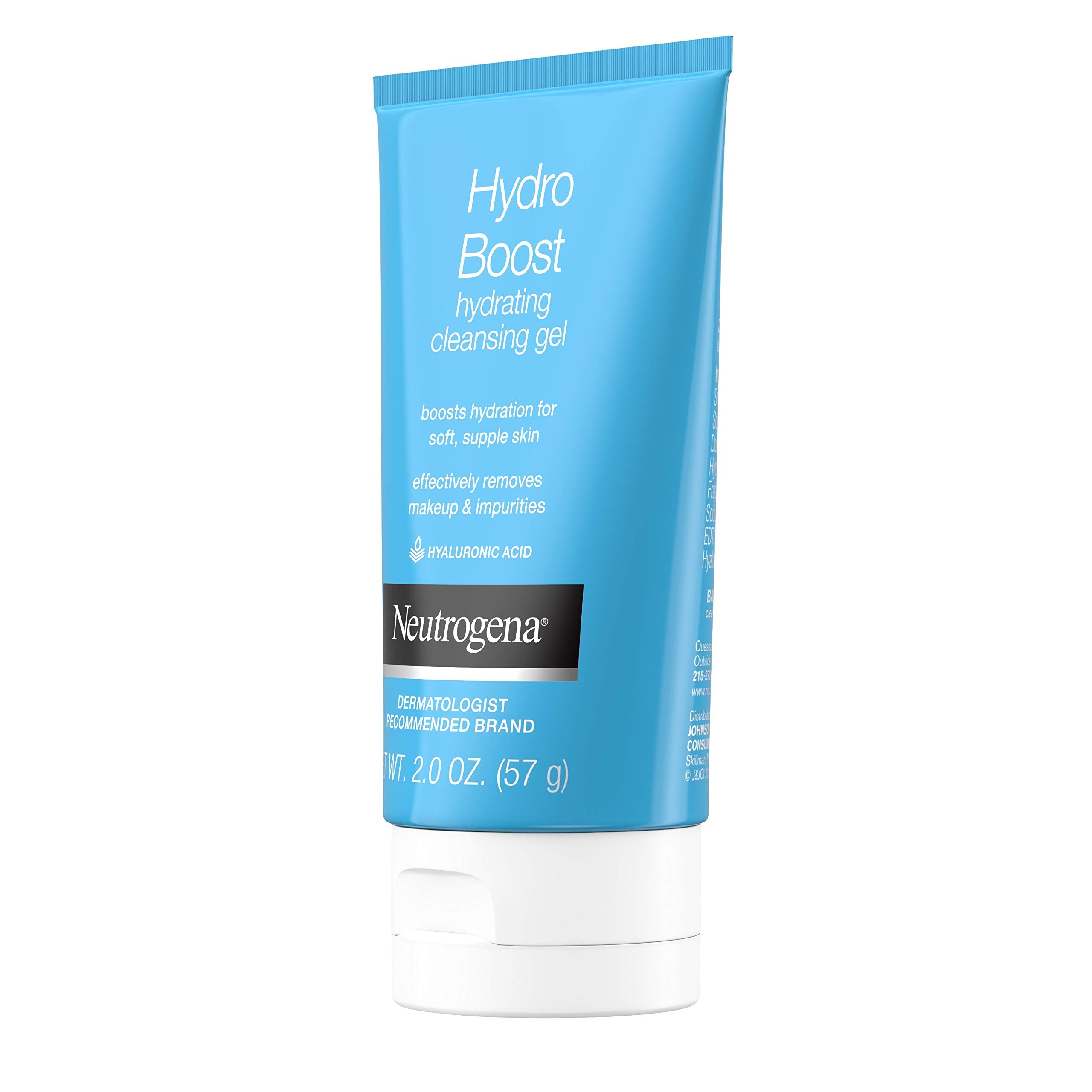 Neutrogena Hydro Boost Lightweight Hydrating Facial Cleansing Gel, Makeup Remover with Hyaluronic Acid, Dermatologist Recommended, Hypoallergenic, and Non Comedogenic, Travel-Size, 2 oz (Pack of 24)