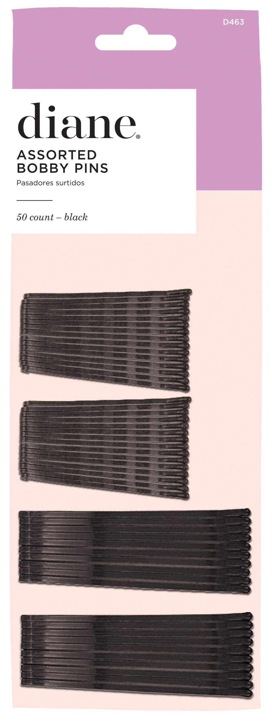 Diane Combo Bob Pins, Black, 50 count