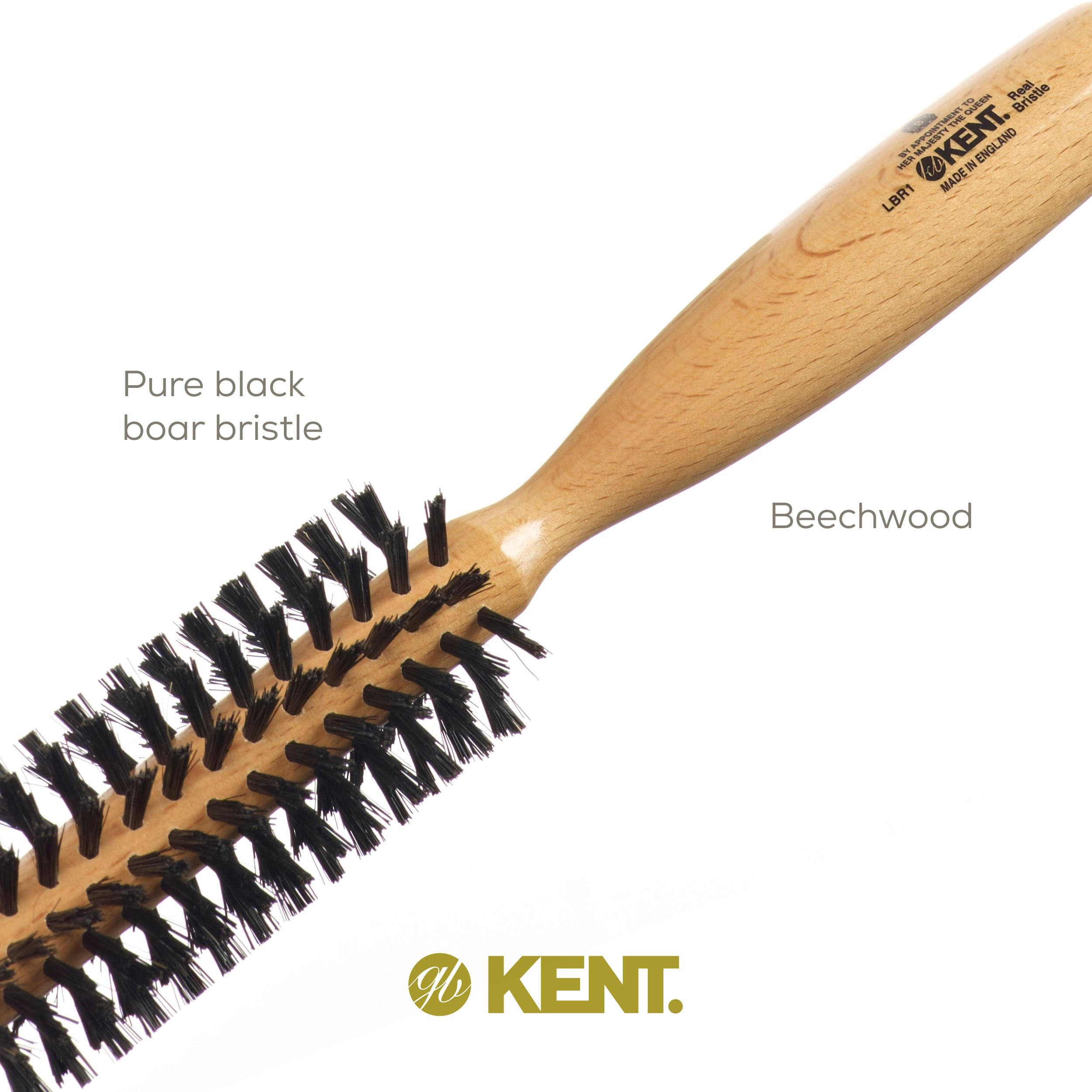 Kent Brushes 45mm Beech Wood Hairbrush, LBR1, 6 Ounce