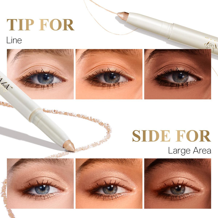 LUXAZA PRO Multi-Purpose Makeup Stick, Cream Shimmer, Eyeshadow Highlighter Makeup Eye Brightener Pencil Sticks Cosmetics #S1