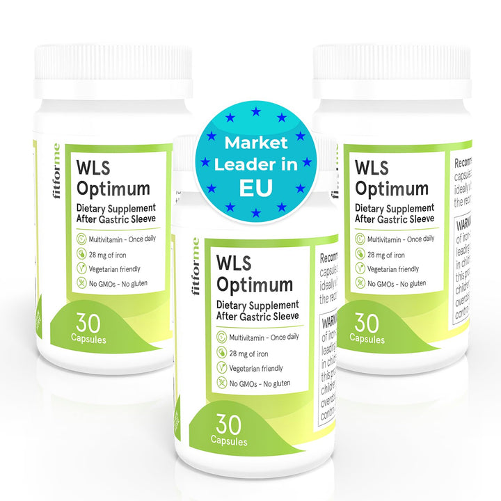 FitForMe Bariatric Multivitamins with Iron After Gastric Sleeve - One a Day WLS Optimum Capsule - 90 Days Supply of Vitamins & Minerals, Scientifically Proven