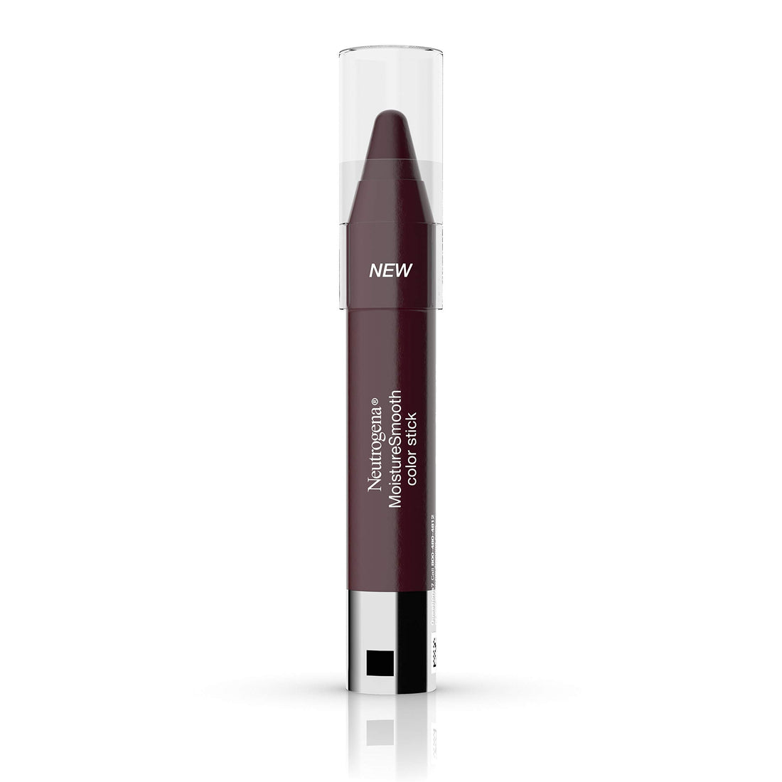 Neutrogena MoistureSmooth Shimmery,Sheer Color Stick for Lips, Moisturizing and Conditioning Lipstick with a Balm-Like Formula, Nourishing Shea Butter and Fruit Extracts, 180 Deep Plum.011 oz