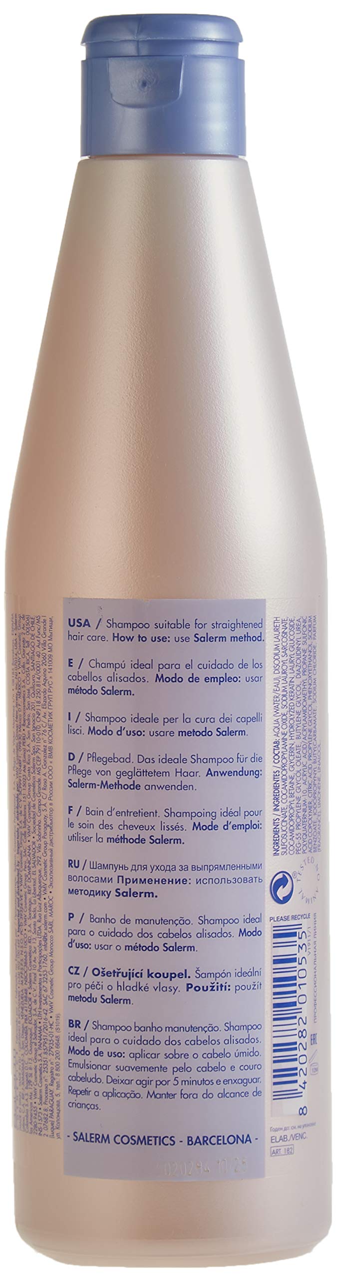 Salerm Keratin Shot 1 Maintenance Shampoo 18oz/500ml