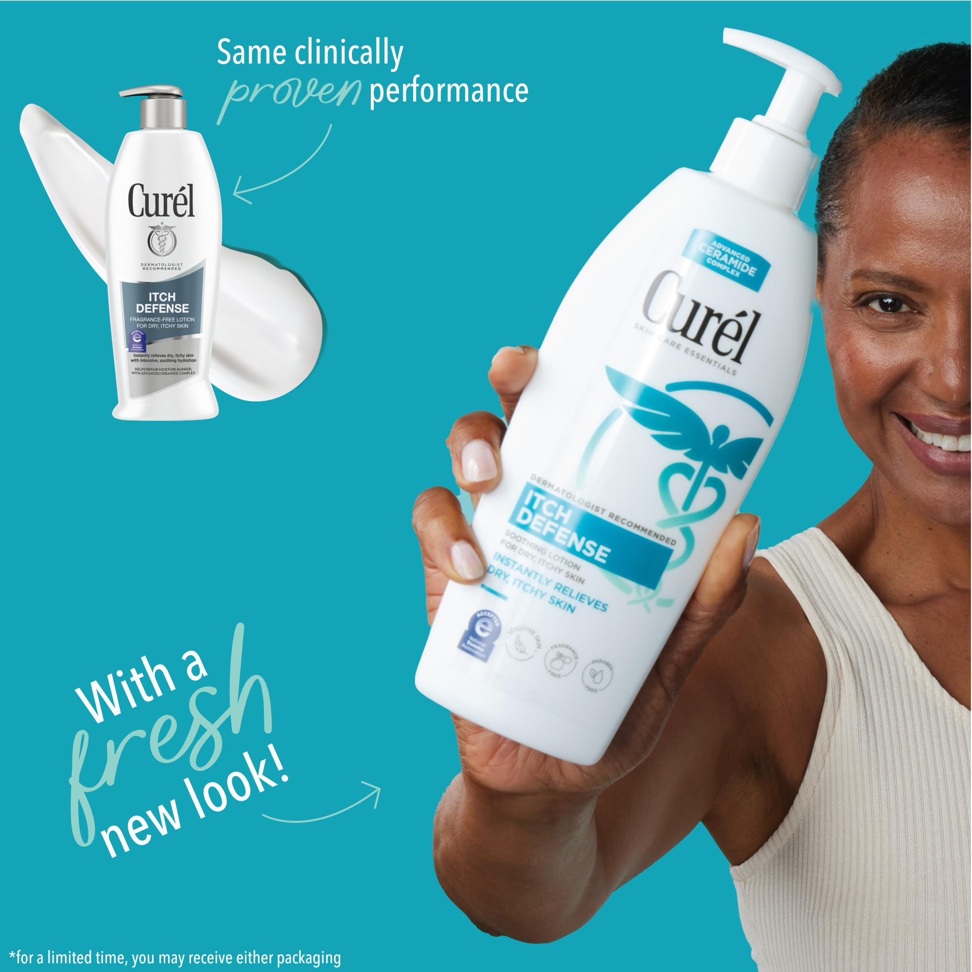 Curel Itch Defense Calming Body Lotion, Moisturizer for Dry, Itchy Skin, Body and Hand Lotion, with Advanced Ceramide Complex, Pro-Vitamin B5, Shea Butter, 13 Oz, Pack of 3