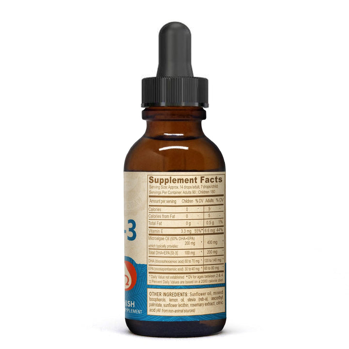 DEVA Vegan Liquid DHA-EPA (Lemon Flvr) 2 fl. Oz Liquid (Pack of 2)