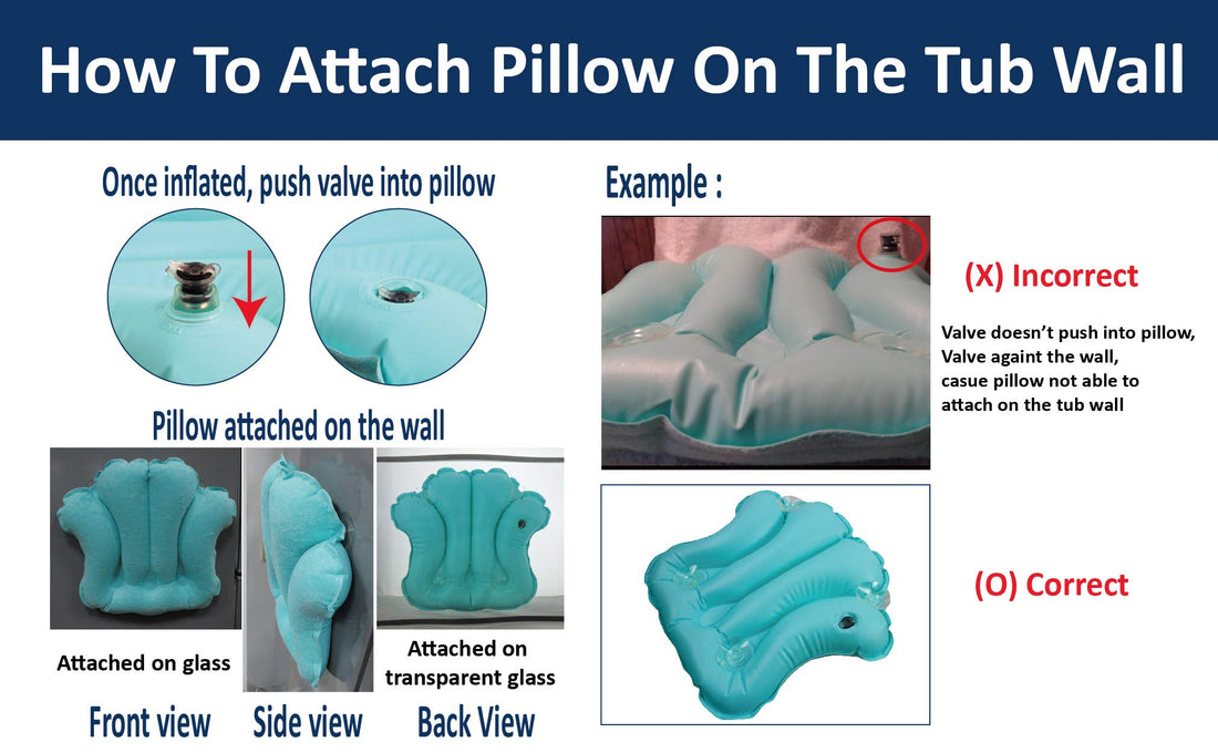 ObboMed HB-1200 Inflatable Bath Back Pillow - Terry Cloth