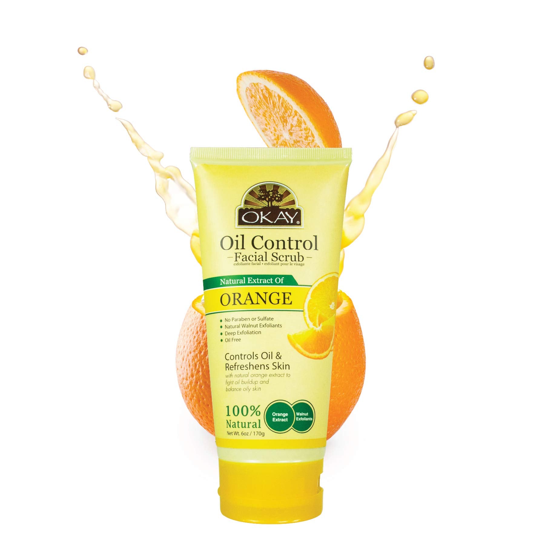 Okay Facial Scrub, Orange, 6 Ounce