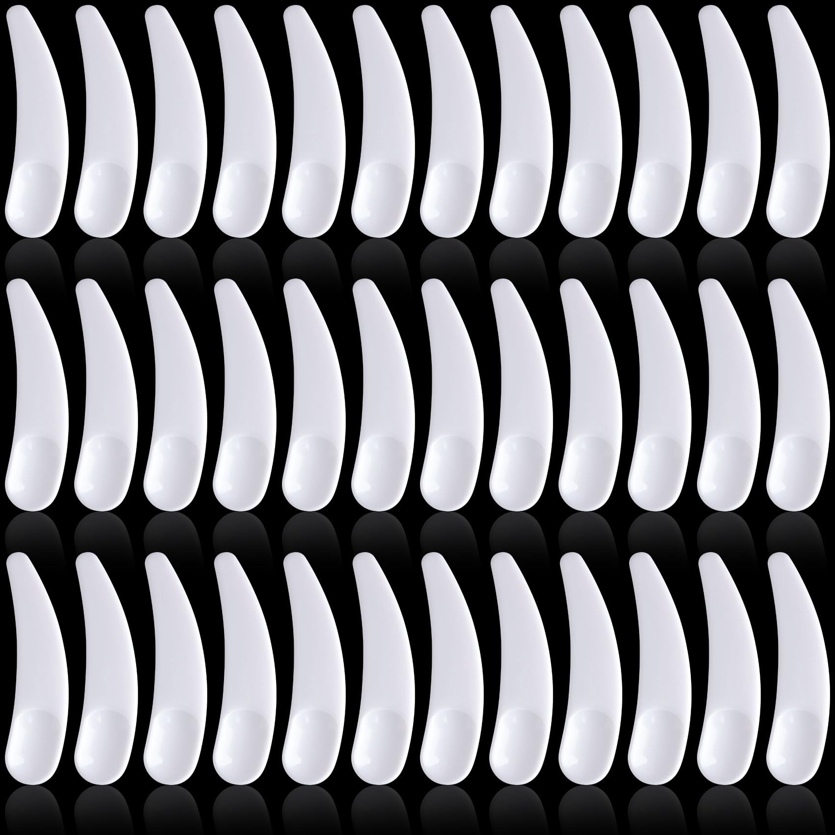 HINZIC 50PCS Cosmetic Spatulas, 2inch Small Makeup Spatula, Mini Plastic Skin Care Scoop, Face Mask Applicator, Facial Supplies for Estheticians Mixing and Sampling Women Girls