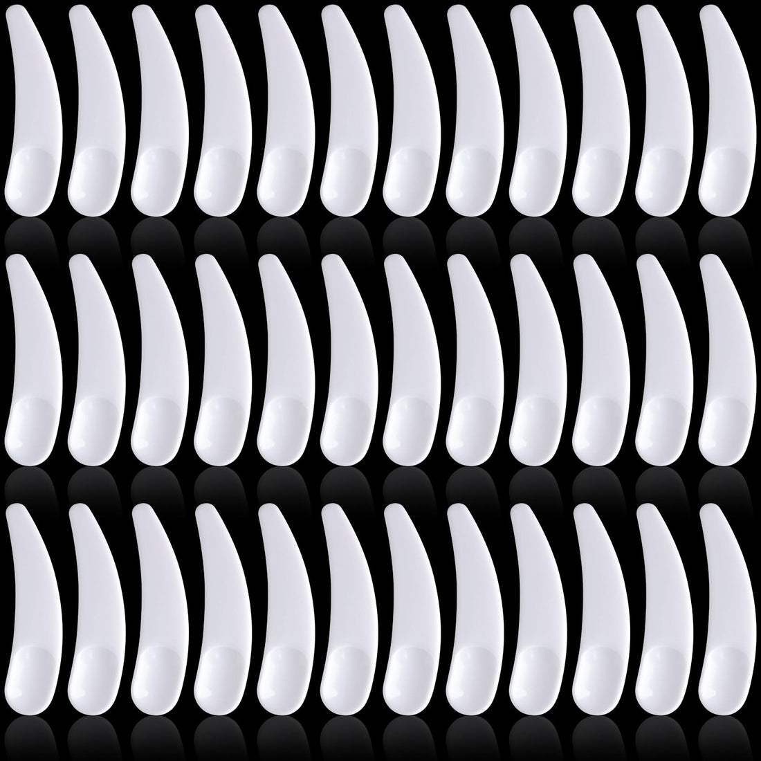 HINZIC 50PCS Cosmetic Spatulas, 2inch Small Makeup Spatula, Mini Plastic Skin Care Scoop, Face Mask Applicator, Facial Supplies for Estheticians Mixing and Sampling Women Girls