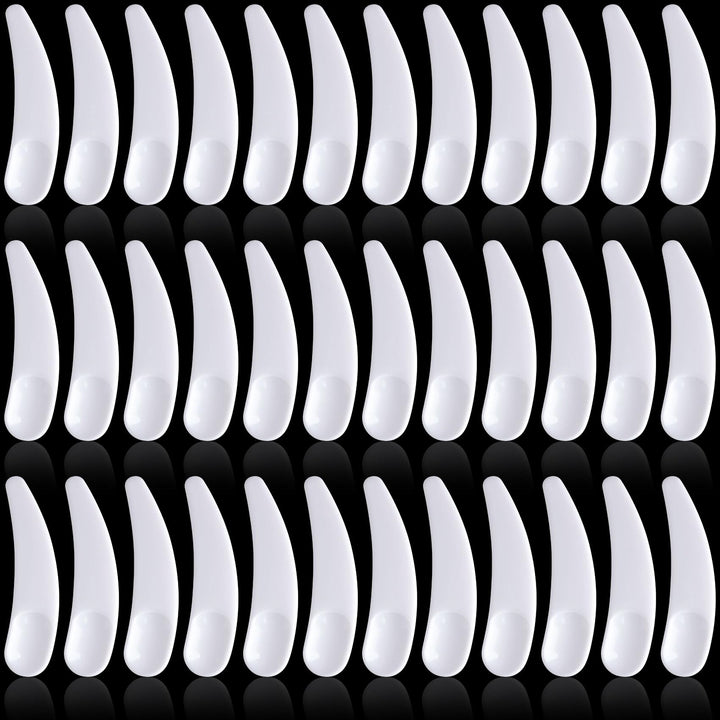 HINZIC 50PCS Cosmetic Spatulas, 2inch Small Makeup Spatula, Mini Plastic Skin Care Scoop, Face Mask Applicator, Facial Supplies for Estheticians Mixing and Sampling Women Girls