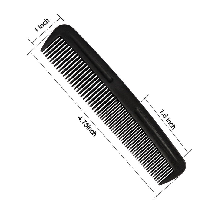 Cubaco 5 Hair Comb Pocket Size Comb Perfect for Travelling, Black (20 Pack)