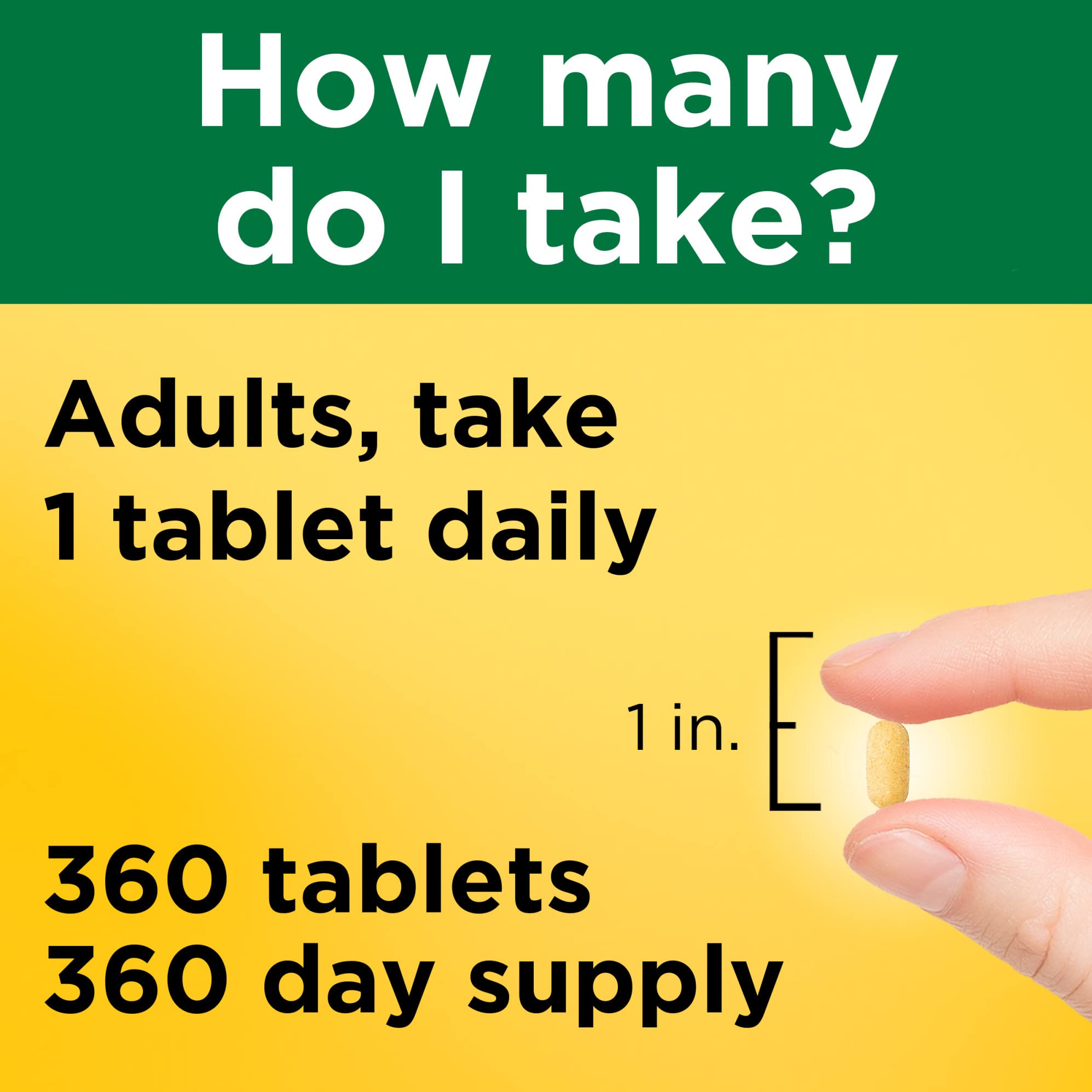 Nature Made Super B Complex with Vitamin C and Folic Acid, Dietary Supplement for Immune Support, 360 Tablets, 360 Day Supply