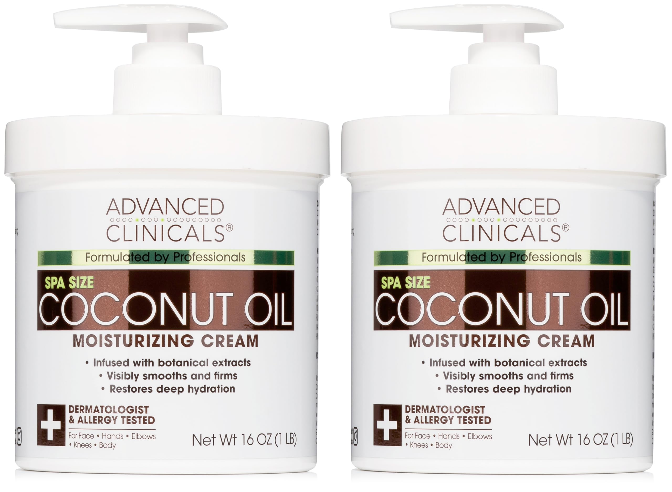 Coconut Cream 16 Oz, Pump (Pack of 2 )