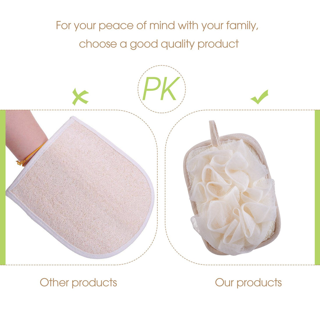 1 Pack: Mikimini Bath Mitt For Women, Bath Pouf Mesh Brushes 1 Pc Upgraded Version | Loofah Sponge & Exfoliating Pad 2 In 1 Professional Design | Exfoliating Gently With The Elastic (1 Pack)